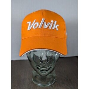 NEW Volvik Vista IV Golf Baseball Hat Adjustable Cap Cotton Embroidered Orange